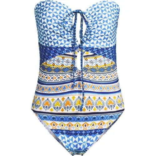 Women's Cut Out Multiway Halter High Leg One Piece Swimsuit