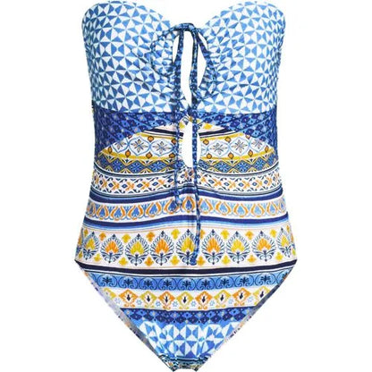 Women's Cut Out Multiway Halter High Leg One Piece Swimsuit