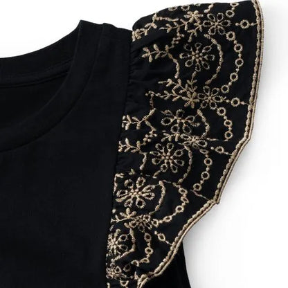 Women's Embroidered Ruffle Tank Top