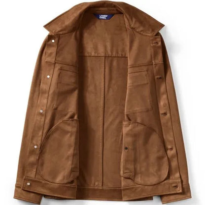 Unisex Faux Suede Trucker Jacket