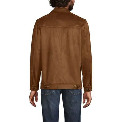 Unisex Faux Suede Trucker Jacket