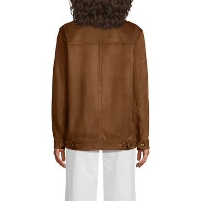Unisex Faux Suede Trucker Jacket