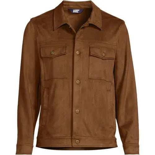 Unisex Faux Suede Trucker Jacket