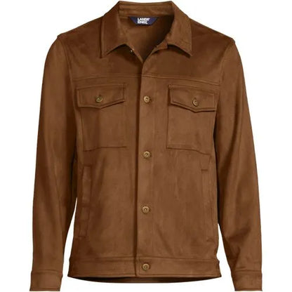 Unisex Faux Suede Trucker Jacket