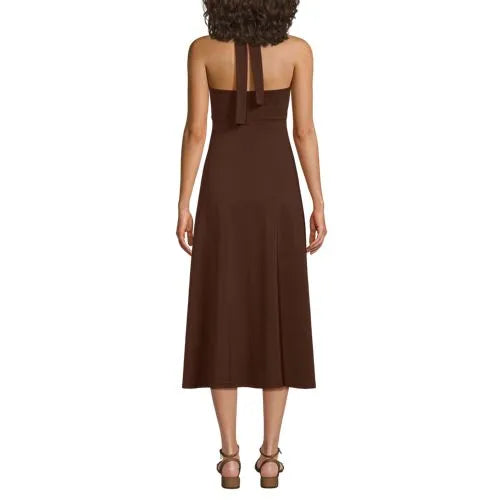 Women's Cotton Modal Halter Midi Dress