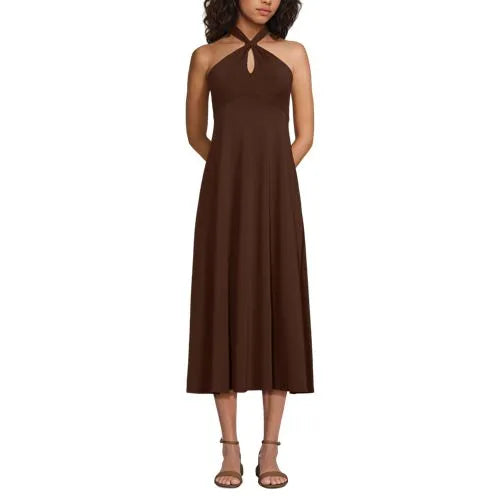 Women's Cotton Modal Halter Midi Dress