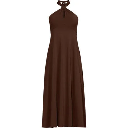 Women's Cotton Modal Halter Midi Dress