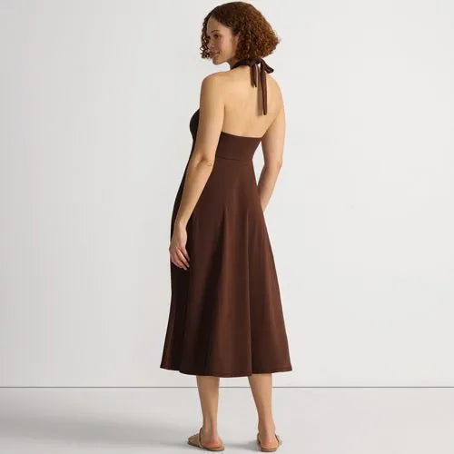 Women's Cotton Modal Halter Midi Dress