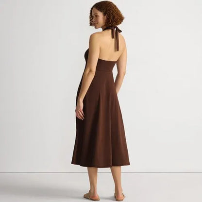Women's Cotton Modal Halter Midi Dress