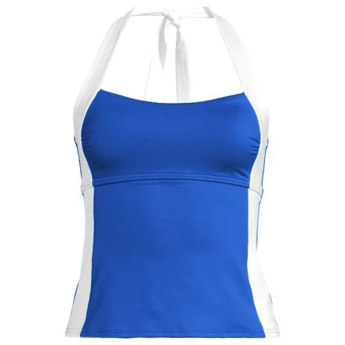 Women's Seamed Halter Tankini Top