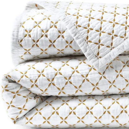 Embroidered Diamond Double Voile Quilt