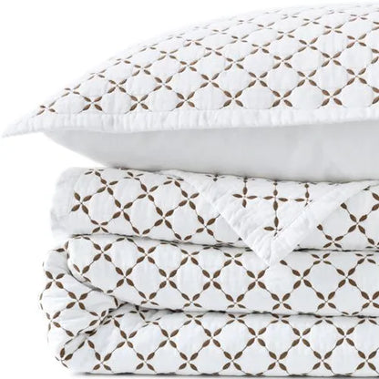 Embroidered Diamond Double Voile Quilt