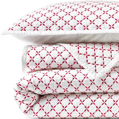 Embroidered Diamond Double Voile Quilt