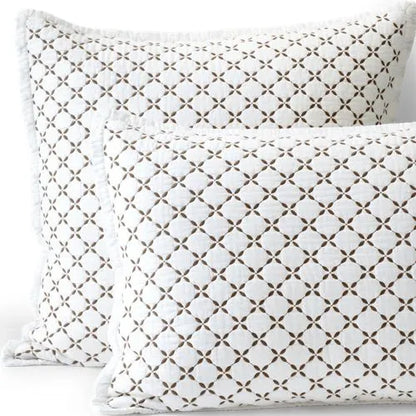 Embroidered Diamond Double Voile Quilt