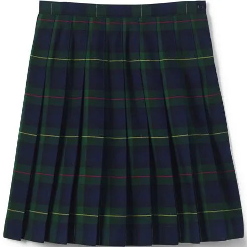 Girls Below The Knee Plaid Pleated Skirt