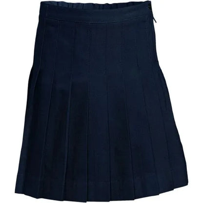 Girls Solid Pleated Skirt Below The Knee