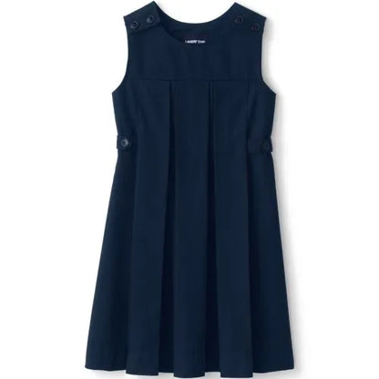Girls Solid Pleated Jumper