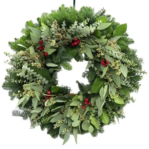 Teufel 24" Eucalyptus Crabapple Wreath