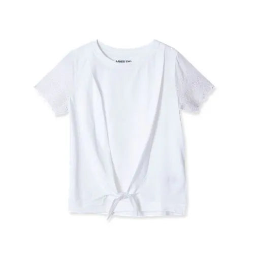Girls Short Sleeve Knotted Tee