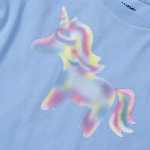Girls Short Sleeve Side Tie Graphic Tee