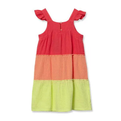Girls Woven Tiered Dress