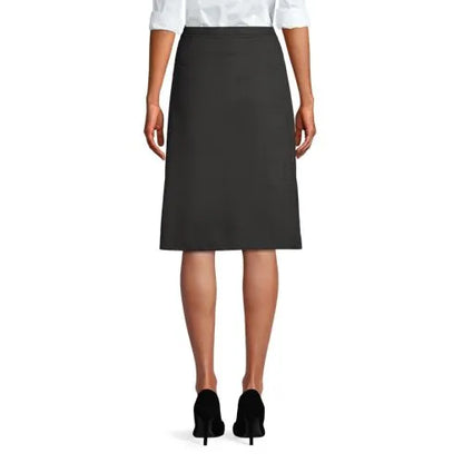 Women's Solid A-line Skirt Below The Knee