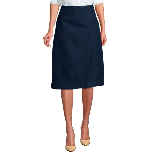 Women's Solid A-line Skirt Below The Knee