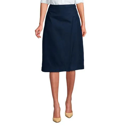 Women's Solid A-line Skirt Below The Knee