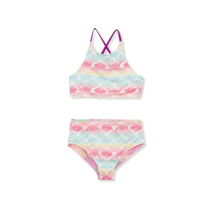 Girls Chlorine Resistant Reversible X-back Bikini Swim Set
