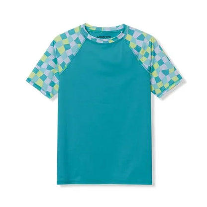 Boys Sunshade UPF 50 Short Sleeve Solid Rash Guard
