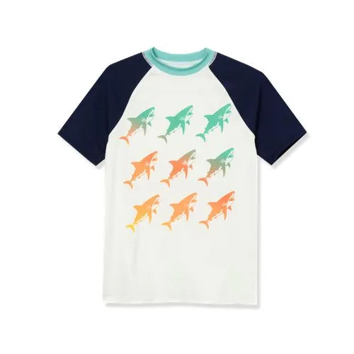 Boys Sunshade UPF 50 Short Sleeve Solid Rash Guard