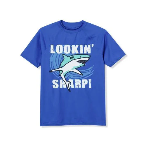 Boys Sunshade UPF 50 Short Sleeve Solid Rash Guard