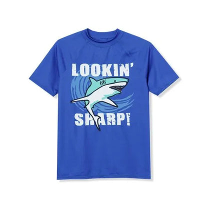 Boys Sunshade UPF 50 Short Sleeve Solid Rash Guard