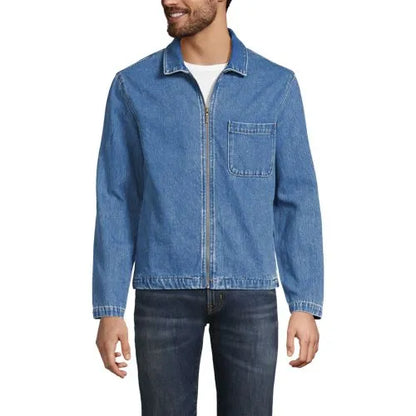 Men's Lightweight Denim Full Zip Jacket