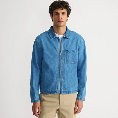 Men's Lightweight Denim Full Zip Jacket
