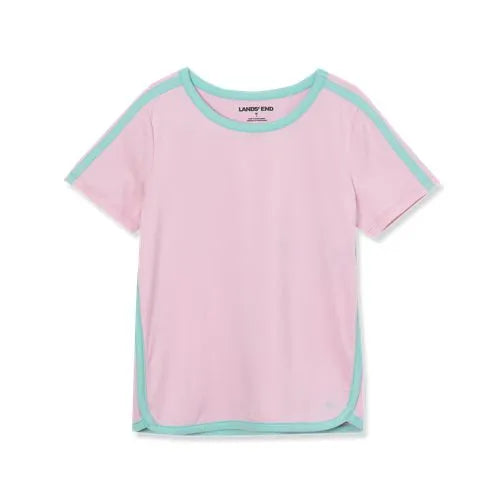 Girls Short Sleeve Active Curved Hem Tee