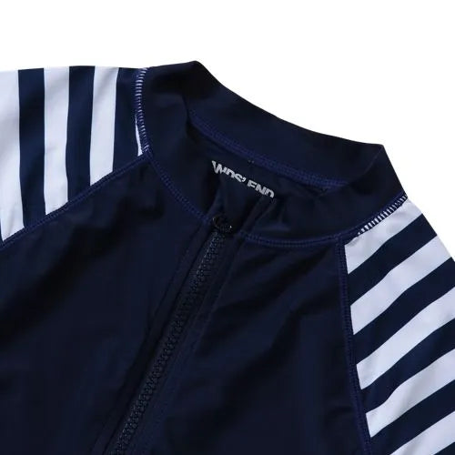 Girls UPF 50 Long Sleeve Zip Front Rash Guard