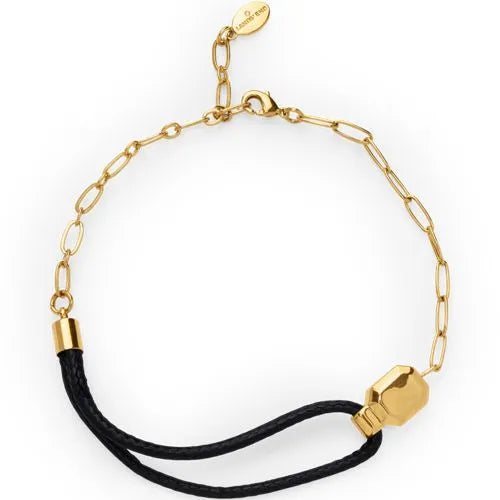 Mixed Cord Metal Link Bracelet