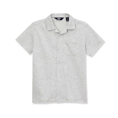Boys Terry Knit Button Down Shirt