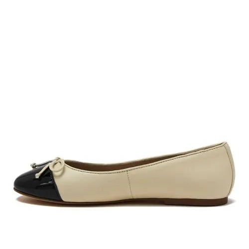 Women's Essential Leather Cap Toe Ballet Flats