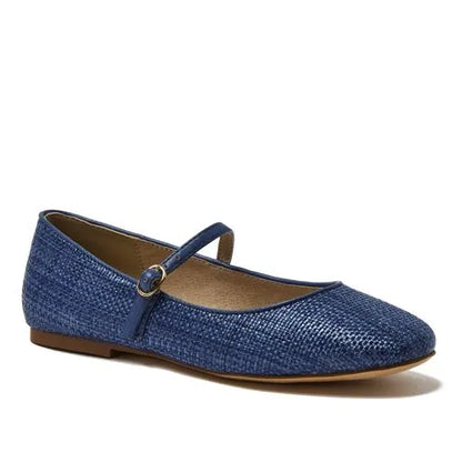 Women's Classic Raffia Mary Jane Flats