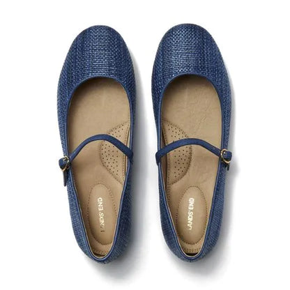 Women's Classic Raffia Mary Jane Flats