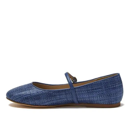 Women's Classic Raffia Mary Jane Flats