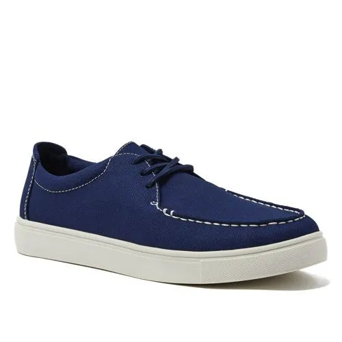 Men's Moc Toe Canvas Lace Up Sneakers