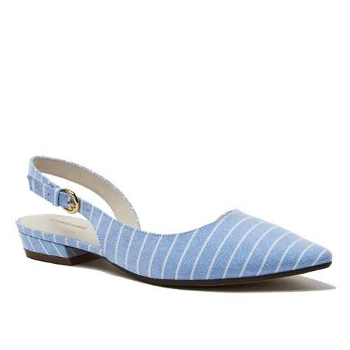 Women's Chambray Slingback Low Heels