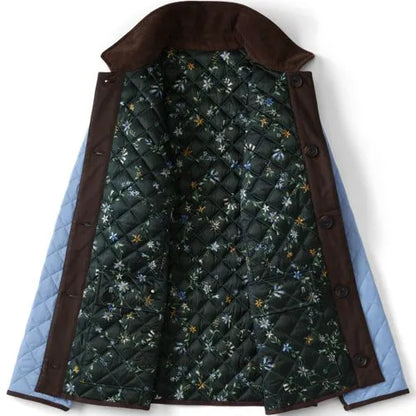 Women's Print Reversible Barn Quilted Insulated Jacket