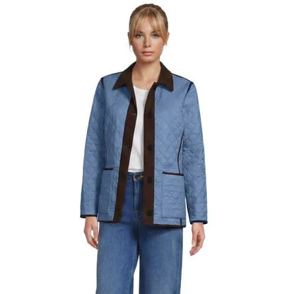 Women's Print Reversible Barn Quilted Insulated Jacket