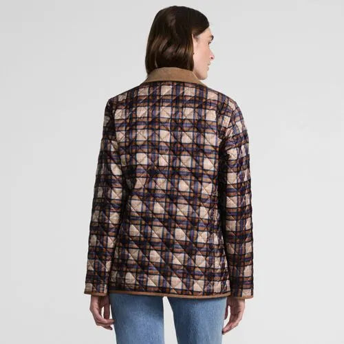 Women's Print Reversible Barn Quilted Insulated Jacket
