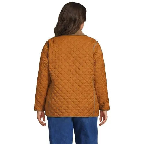 Women's Print Reversible Barn Quilted Insulated Jacket
