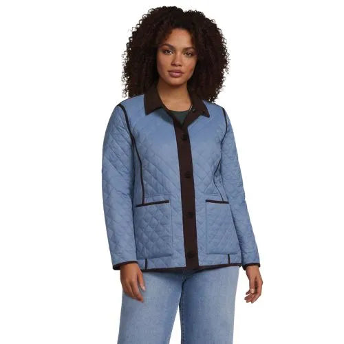 Women's Print Reversible Barn Quilted Insulated Jacket